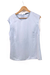 חולצה מעוצבת בתכלת סטאן-M-L